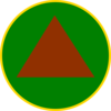 Green Circle With Brown Triangle Clip Art