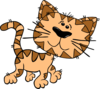 Cartoon Cat Walking Clip Art