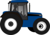 Tractor-blue Clip Art