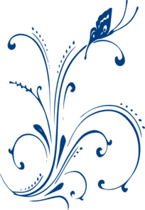 Butterfly Scroll 2 Clip Art
