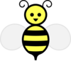 Bee, Light Yellow Clip Art