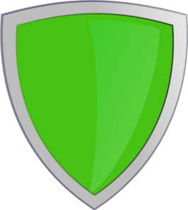 Green Shield With Light Reflex Clip Art