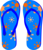 Blue Flip Flops Clip Art