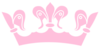 Pink White Crown Clip Art