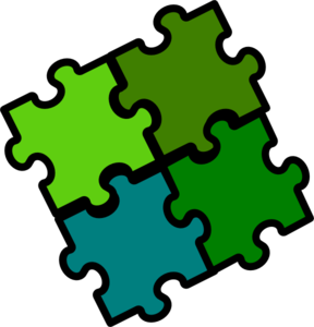 Jigsaw-4-colors Clip Art