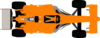 Orange Formula One Racer Clip Art