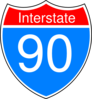 Interstate 90 Sign Clip Art