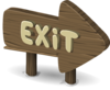 Alpine Landscape Exit Sign Clip Art