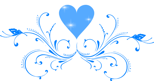 Blue Butterfly Scroll Clip Art at Clker.com - vector clip art online