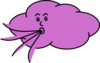 Windy Purple Cloud Clip Art