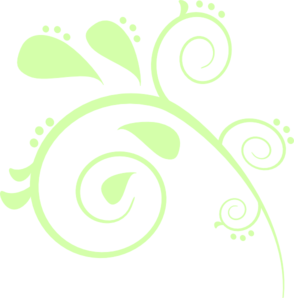 Pale Green Paisley Small Left Clip Art