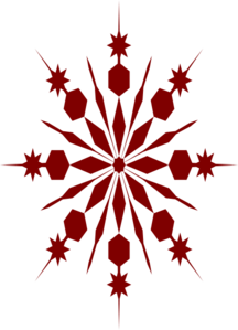 Red Snowflake Clip Art