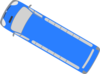 Blue Bus - 150 Clip Art