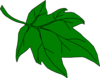 Green Falling Leaf Clip Art