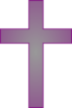 Purple And Gray Cross Clip Art