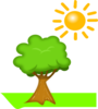 Tree Under Sunlight Clip Art