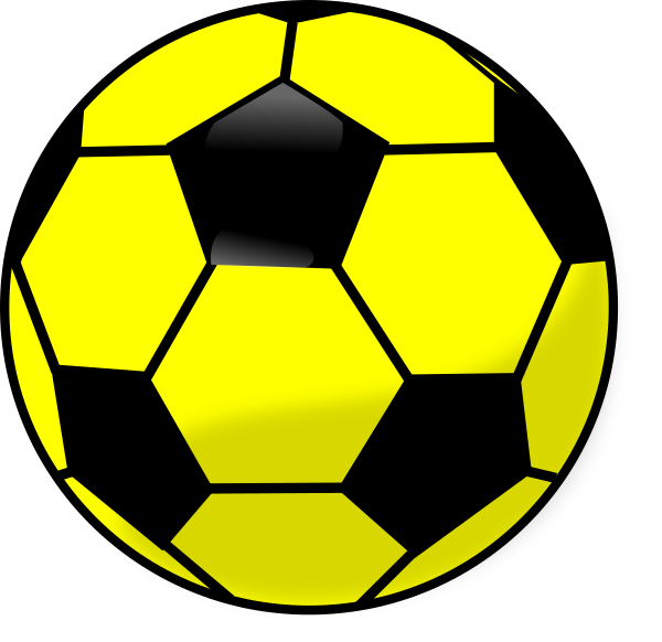 Yellow Soccer Ball Clip Art at Clker vector clip art online royalty free public domain