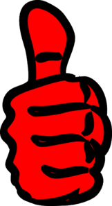 Red Thumb Clip Art