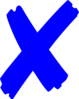 X Mark Blue Clip Art