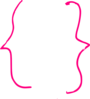 Pink Curly Bracket Clip Art