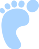 Bluish Footprint Clip Art
