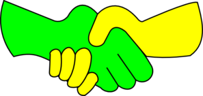 Green And Yellow Handshake Clip Art