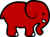 Bama Club Red Elephant Clip Art