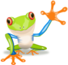 Waving Frog Clip Art