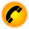Orange Phone Icon Clip Art