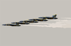 The U.s. Navy Flight Demonstration Team, The Blue Angels Perform In The Final Show Of The 2003 Season Clip Art