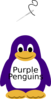 Purple Penguin2 Clip Art