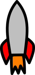 Rocket-mediumflame Clip Art