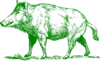 Boar Hog Green Clip Art