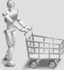 Robot Shopper Clip Art