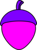 Pink Acorn With Purple Cap Clip Art