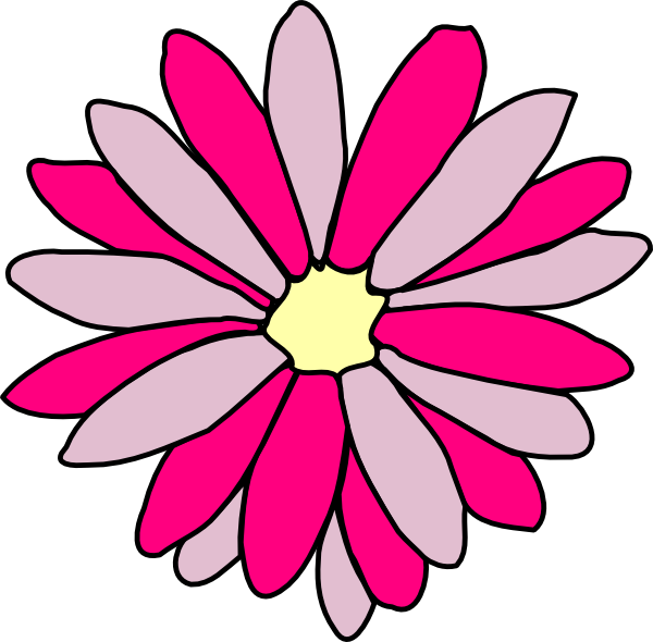 Pink Daisy Flower Clip Art at Clker.com - vector clip art online ...