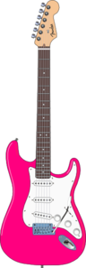Pink Guitar Clip Art