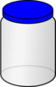 Jar With Blue Lid Clip Art