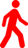Walking Man Red Clip Art