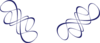 Two Navy Blue Squiggles Clip Art