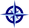 Blue Compass Rose Clip Art