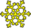 Yellow Snowflake Clip Art