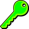 Neon Green Key Clip Art