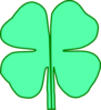 4 Leaf Clover Divided In Half Clip Art