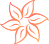 Flower Dark Coral Clip Art