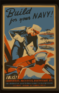 Build For Your Navy! Enlist! Carpenters, Machinists, Electricians Etc. / R. Muchley Clip Art
