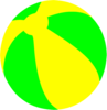 Strandball Beachball Ball Bright Green And Yellow Clip Art