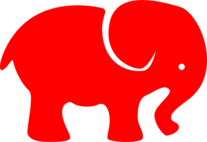 Red Eye Elephant  Clip Art