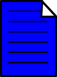 Blue Document Clip Art
