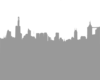 Large Gray City Skyline Clip Art